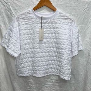 💜 5/$25💜 A New Day, White Shirt Crop top Medium